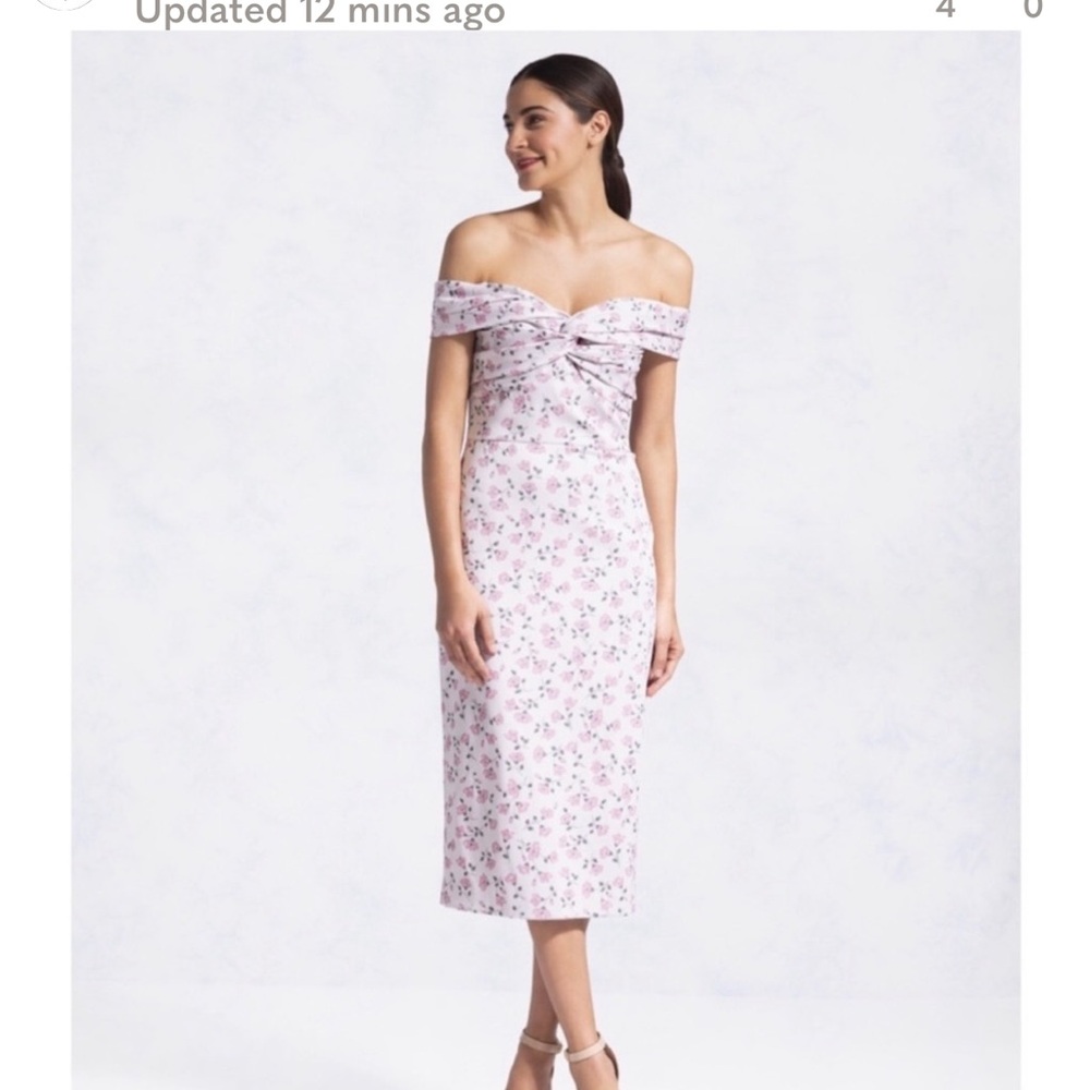 New! Shoshanna Midnight Floral Daydream Thessa Dress